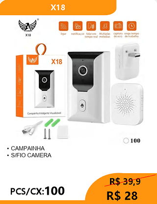 CAMPAINHA PCS/CX:100 R$ 28