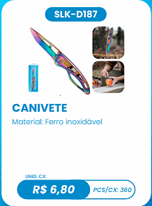 CANIVETE UNID. CX: R$ 6,80 PCS/CX: 360