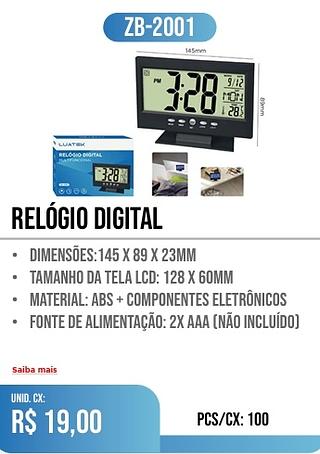RELÓGIO DIGITAL 100pç=19$