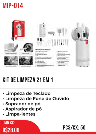 KIT DE LIMPEZA 21 em 1 50pç=28$