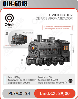 UMIDIFICADORDE AR E AROMATIZADOR PCS/CX: 24 Unid.CX: 89,00