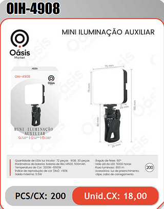 MINI ILUMINACAO AUXILIAR PCS/CX: 24 Unid.CX: 46,00