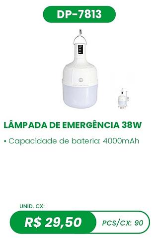 LÂMPADA DE EMERGÊNCIA 38W 90PÇ=29,5$