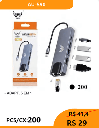 ADAPTADOR 5 EM 1 PCS/CX:200 R$ 29