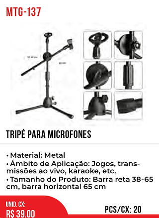 Tripé Para Microfones 20pç=39$