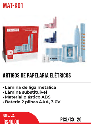 Artigos De Papelaria Elétricos 20pç=40$