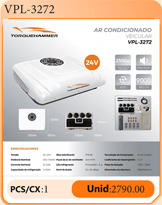 AR CONDICIONADO VEICULAR PCS/CX:1 Unid:2790.00