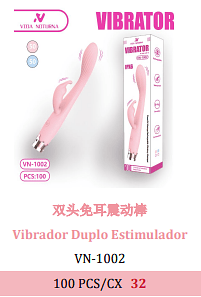 Vibrador Duplo Estimulador 100 PCS/CX 32