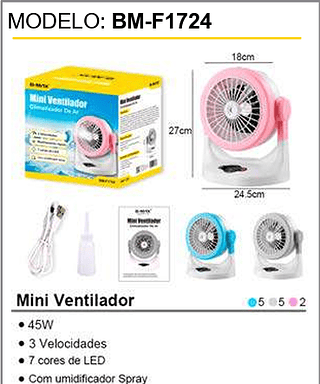 Mini Ventilador 12PCS/CX Unid.CX: 42,00