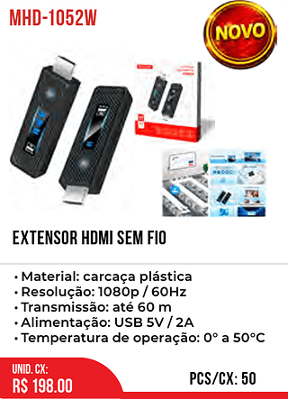 EXTENSOR HDMI SEM FIO 50pç=198$