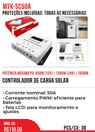 Controlador De Carga Solar 30pç=110$