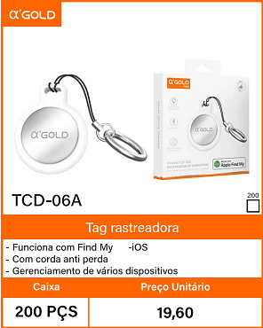 Tag rastreadora Caixa 200 PCS Preco Unitario 19,60