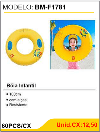 Bóia Infantil 60PCS/CX Unid.CX:12,50
