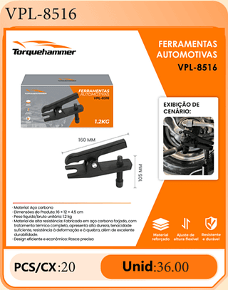 FERRAMENTAS AUTOMOTIVAS PCS/CX:20 Unid:36.00