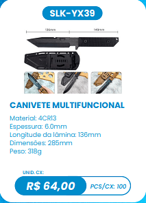 CANIVETE MULTIFUNCIONAL UNID. CX: R$ 64,00 PCS/CX: 100
