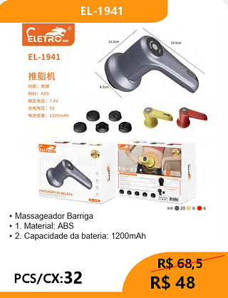 Massageador PCS/CX:32 R$48