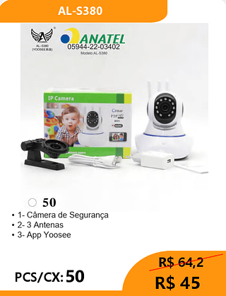 Câmera de Segurança PCS/CX:50 R$ 45