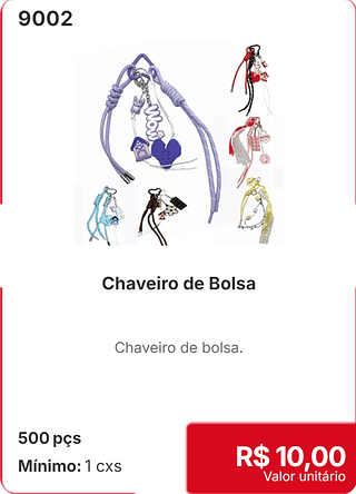 Chaveiro de Bolsa 500 pçs R$ 10.00