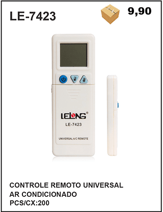 CONTROLE REMOTO UNIVERSAL AR CONDICIONADO 200PÇ=9,9$
