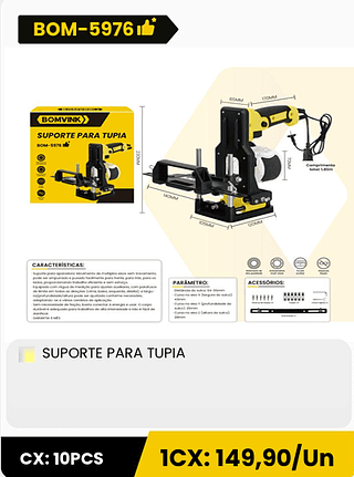SUPORTE PARA TUPIA CX: 10PCS 1CX: 149,90/Un