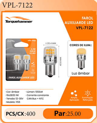 FAROL AUXILIARDE LED PCS/CX:400 Par:25.00