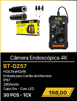 Câmera Endoscópica 4K 30PCS R$198,00
