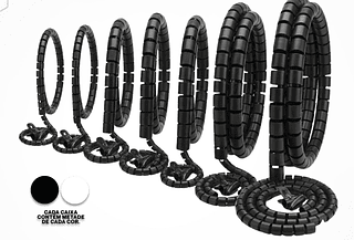 ORGANIZADOR DE CABOS 5 Metros – 20mm 80 PCTS - 1CX R$9,80