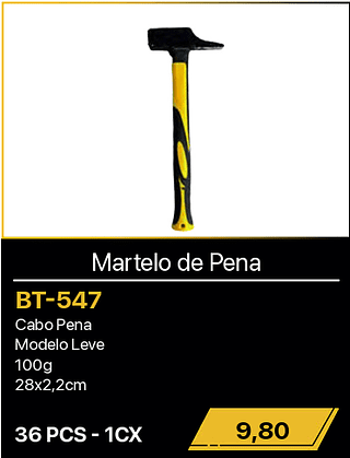 Martelo de Pena 36PCS R$9,80