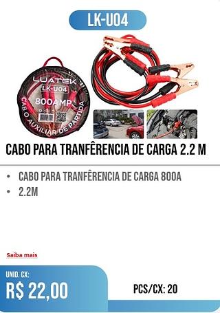 cabo para tranfÊrencia de carga 2.2 m 20PÇ=22$