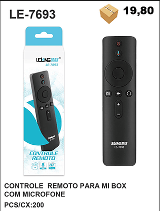 CONTROLE REMOTO PARA MI BOX COM MICROFONE 200PÇ=19,8$