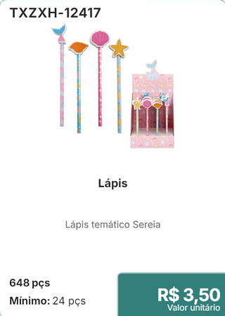 Lápis 648 pçs R$ 3.50