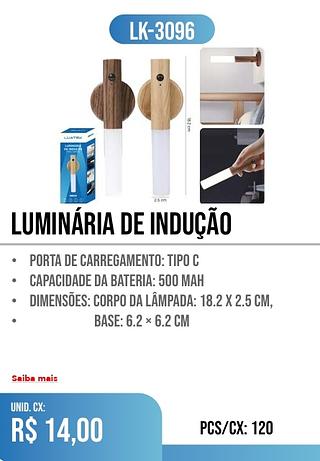 LUMINÁRIA DE INDUÇÃO 120pç=14$
