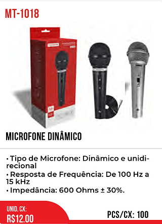 MICROFONE DINÂMICO 100pç=12$