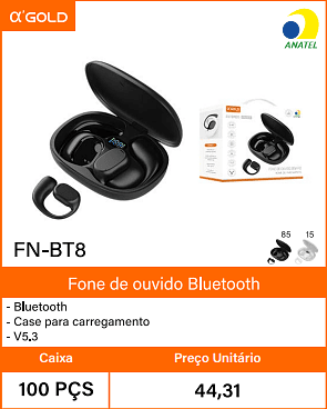Fone de ouvido Bluetooth Caixa 100 PCS Preco Unitario 44,31