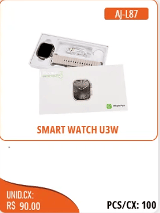 SMART WATCH U3W UNID.CX:RS 90.00 PCS/CX:100