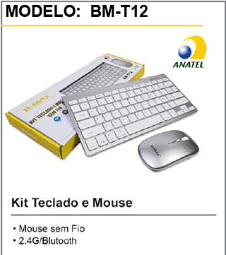 Kit Teclado e Mouse 40PCS/CX Unid.CX: 39,00