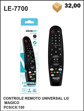 CONTROLE REMOTO UNIVERSAL LG MAGICO 100PÇ=32$