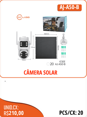 ICSEE CAMERA SOLAR UNID.CX:RS210,00 PCS/CX:20