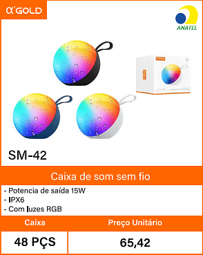 Caixa de som sem fio - Caixa 48 PCS Preco Unitario 65,42
