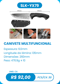 CANIVETE MULTIFUNCIONAL UNID. CX: R$ 92,00 PCS/CX: 30