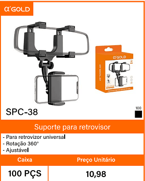 Suporte para retrovisor - Caixa 100 PCS Preco Unitario 10,98