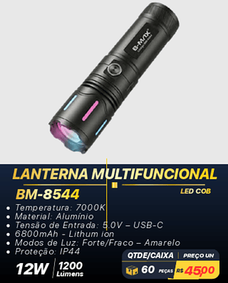 LANTERNA MULTIFUNCIONAL 60PÇS R$45,00