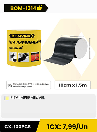 FITA IMPERMEAVEL CX: 100PCS 1CX: 7,99/Un