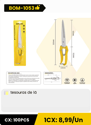 Tesouras de la CX: 100PCS 1CX: 8,99/Un