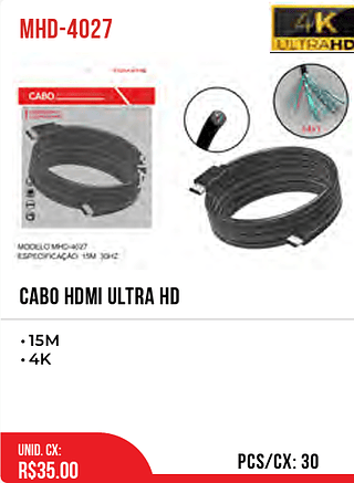 CABO HDMI ULTRA HD 30pç=35$