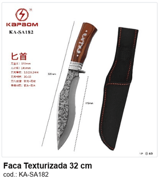 Faca Texturizada 32 cm R$ 33,3 PC/CX:60