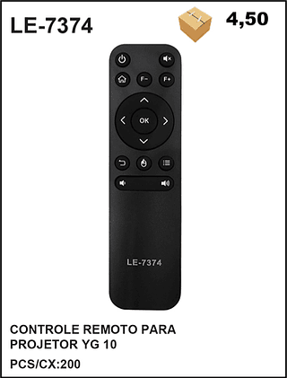 CONTROLE REMOTO PARA PROJETOR YG 10 200PÇ=4,5$