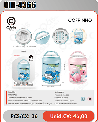 COFRINHO PCS/CX: 36 Unid.CX: 46,00