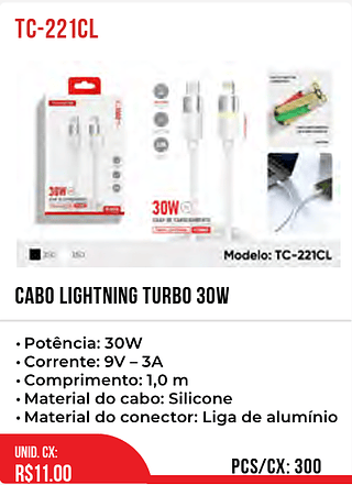 CABO LIGHTNING TURBO 30W 300pç=11$
