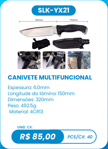 CANIVETE MULTIFUNCIONAL UNID. CX: R$ 85,00 PCS/CX: 40